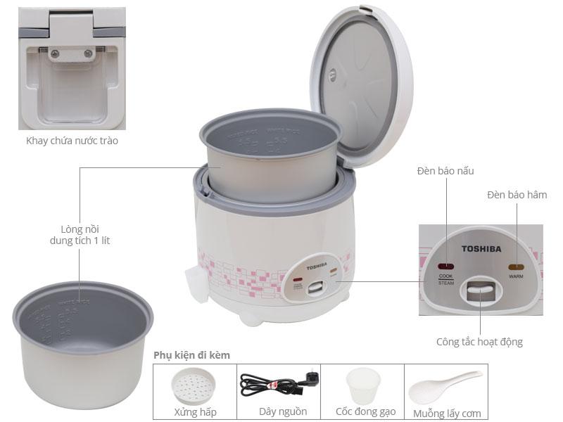 [GIAO TẠI HCM] - NỒI CƠM ĐIỆN TOSHIBA RC-18JFM(H)VN