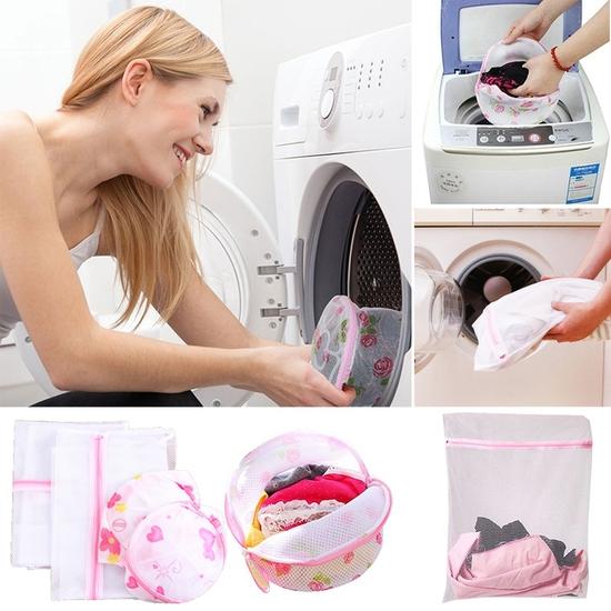 Combo 2 Túi giặt tròn giặt đồ lót (trắng)