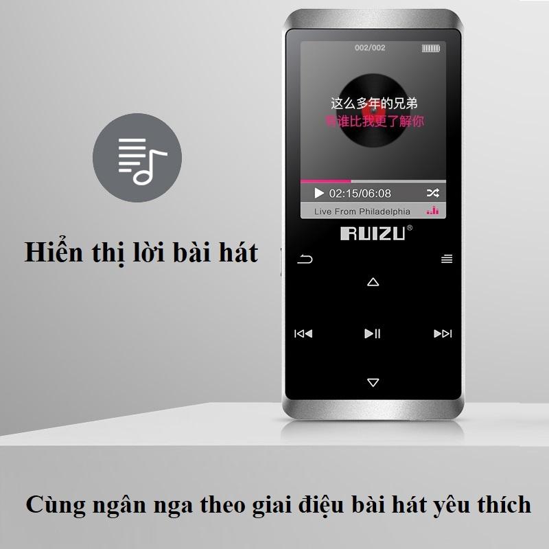 Máy nghe nhạc MP3 Lossless Ruizu D02 - 8G (Phiên bản Bluetooth)