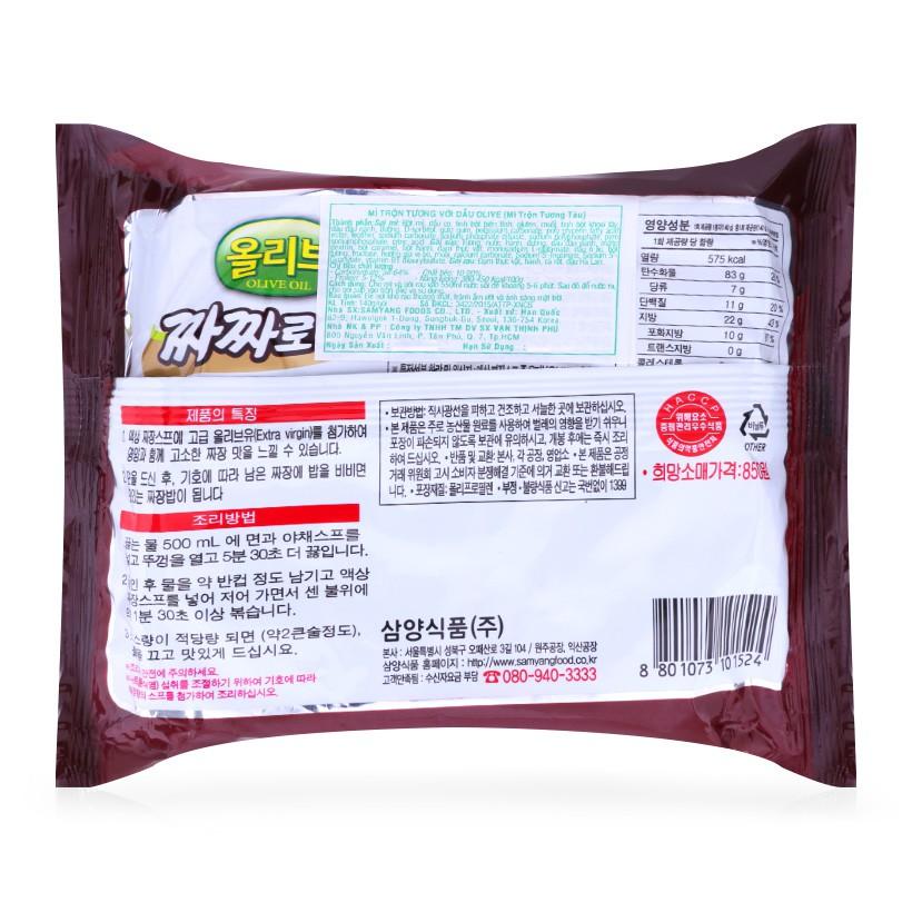 mì trộn tương đen Hàn Quốc dầu olive