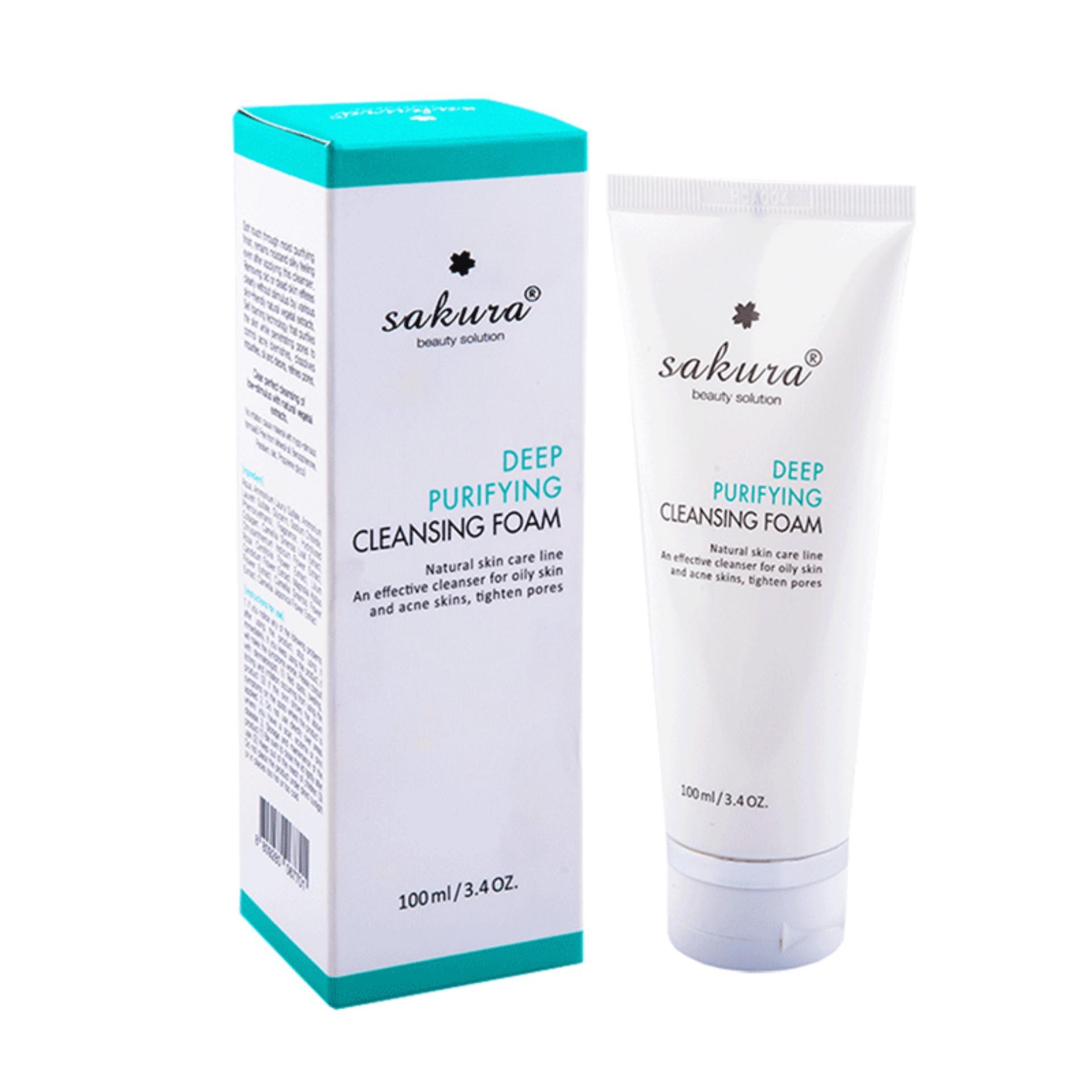 Sữa rữa mặt dành cho da nhờn mụn Sakura 100ml
