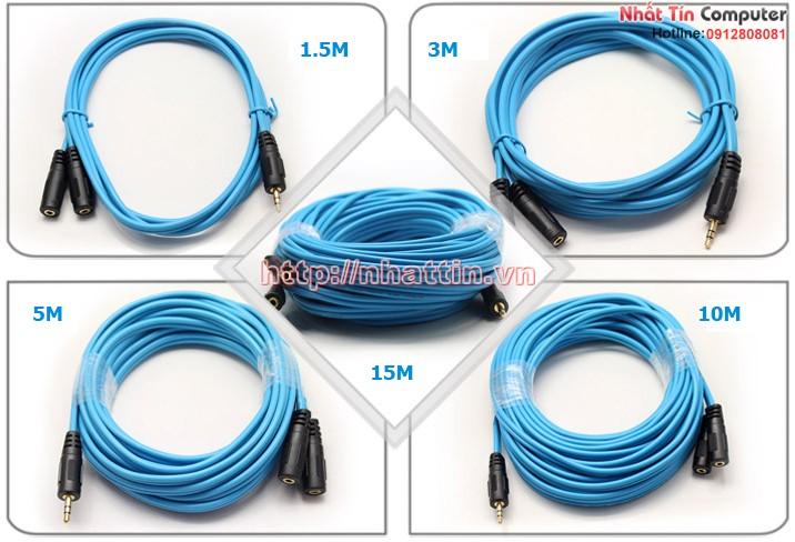 Cáp chia 2 cổng Audio 3.5mm dài 1.5m Dtech DT-6225