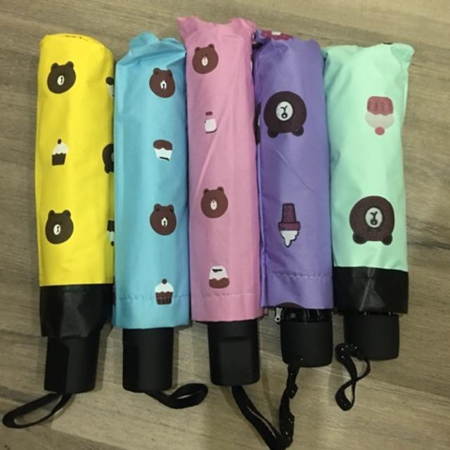 Ô dù gấp gọn hình gấu Brown dễ thương