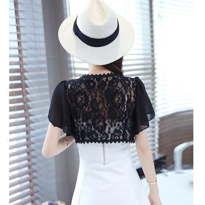 [HCM]Áo khoác ren tà ngắn 06 C107