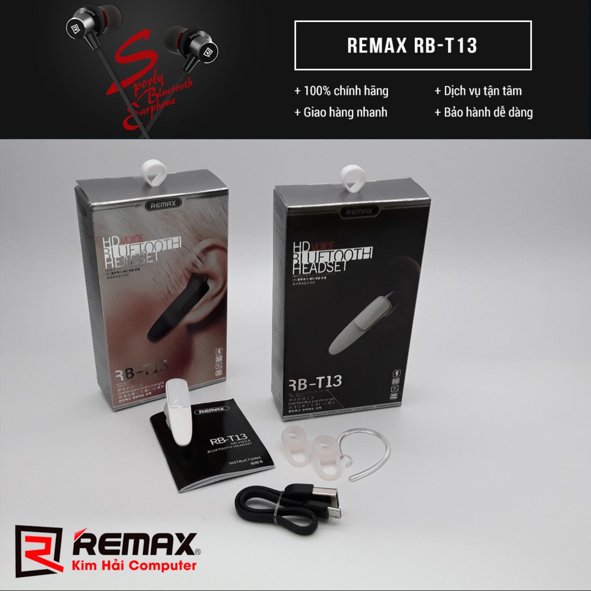 TAI NGHE BLUETOOTH REMAX RB-T13 (Trắng) - Kim Hải Computer