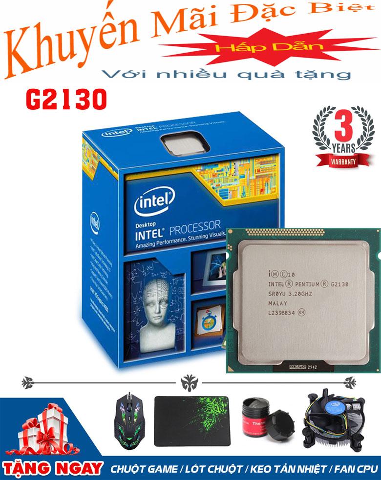 CPU Intel® Pentium® Processor G2130 GHz (2 lõi, 2 luồng) + Quà Tặng - Hàng Nhập Khẩu