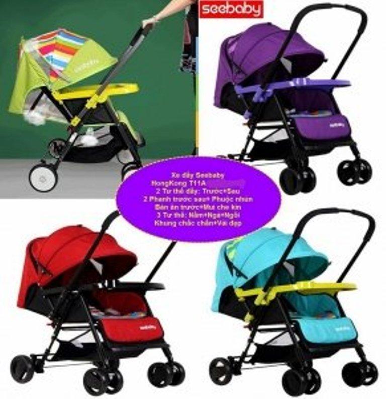 [HCM]Xe đẩy trẻ em cao cấp 2 chiều Seebaby T11 (mẫu mới 2017)