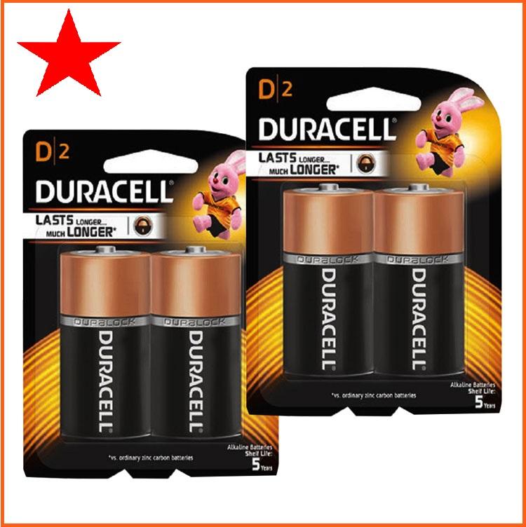 Combo 10 vỉ pin đại D Duracell Alkaline (1 vỉ 2 viên)