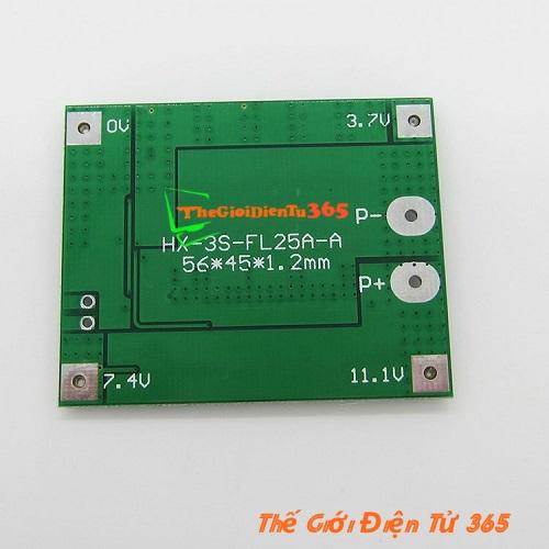 MẠCH SẠC VÀ BẢO VỆ PIN 12V 3S 25A