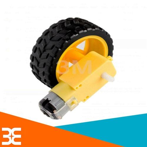 Combo Động Cơ Giảm Tốc Vàng 3V-9V và 1 Bánh Xe Chế Xe Mô Hình