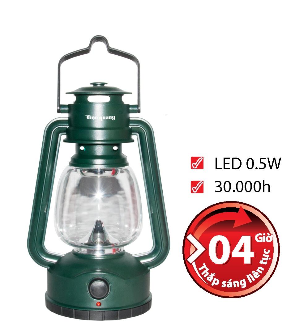 Đèn sạc Led Điện Quang ĐQ PRL04 AG (0.5W, ánh sáng trắng, màu xanh quân sự)