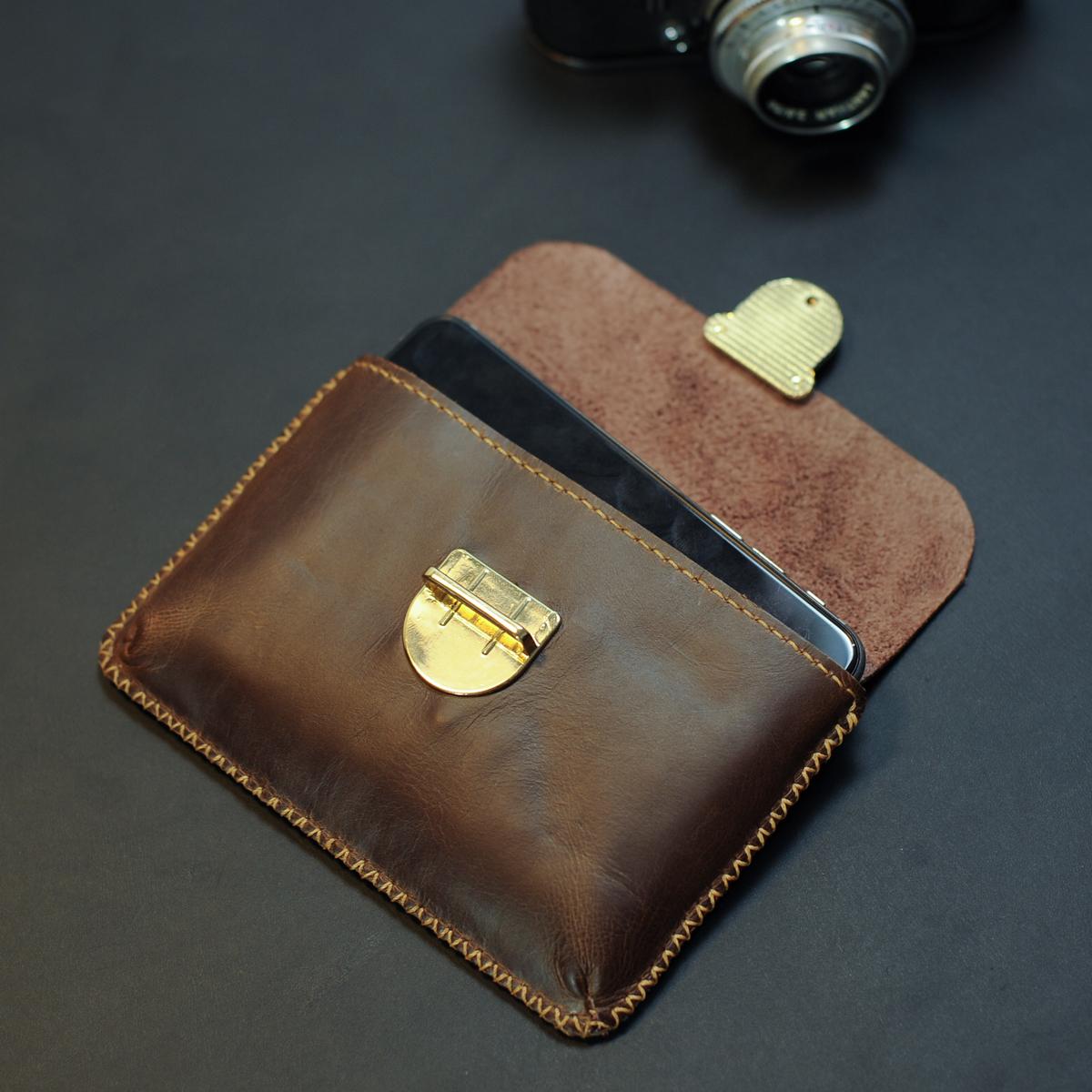 Bao da điện thoại handmade cho Iphone X - Bao da Mino Crafts VI269