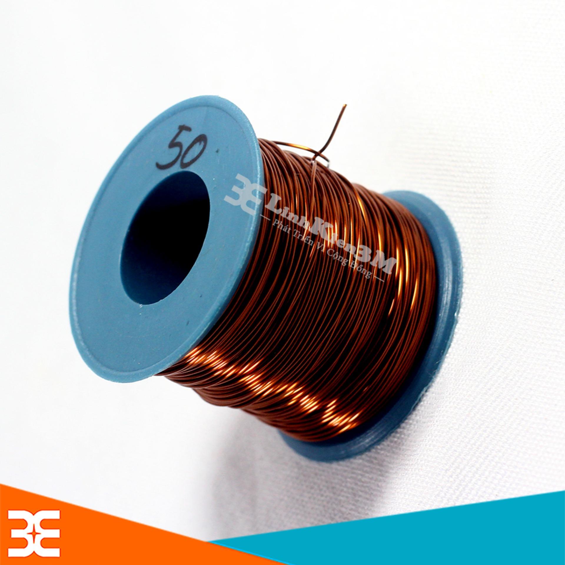 Cuộn 100g Dây Đồng Bọc Cách Điện 0.5mm