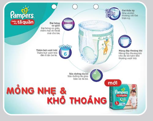 Tã/Bỉm Quần Pampers Size L 36 miếng (dành cho bé từ 9 - 14 kg)