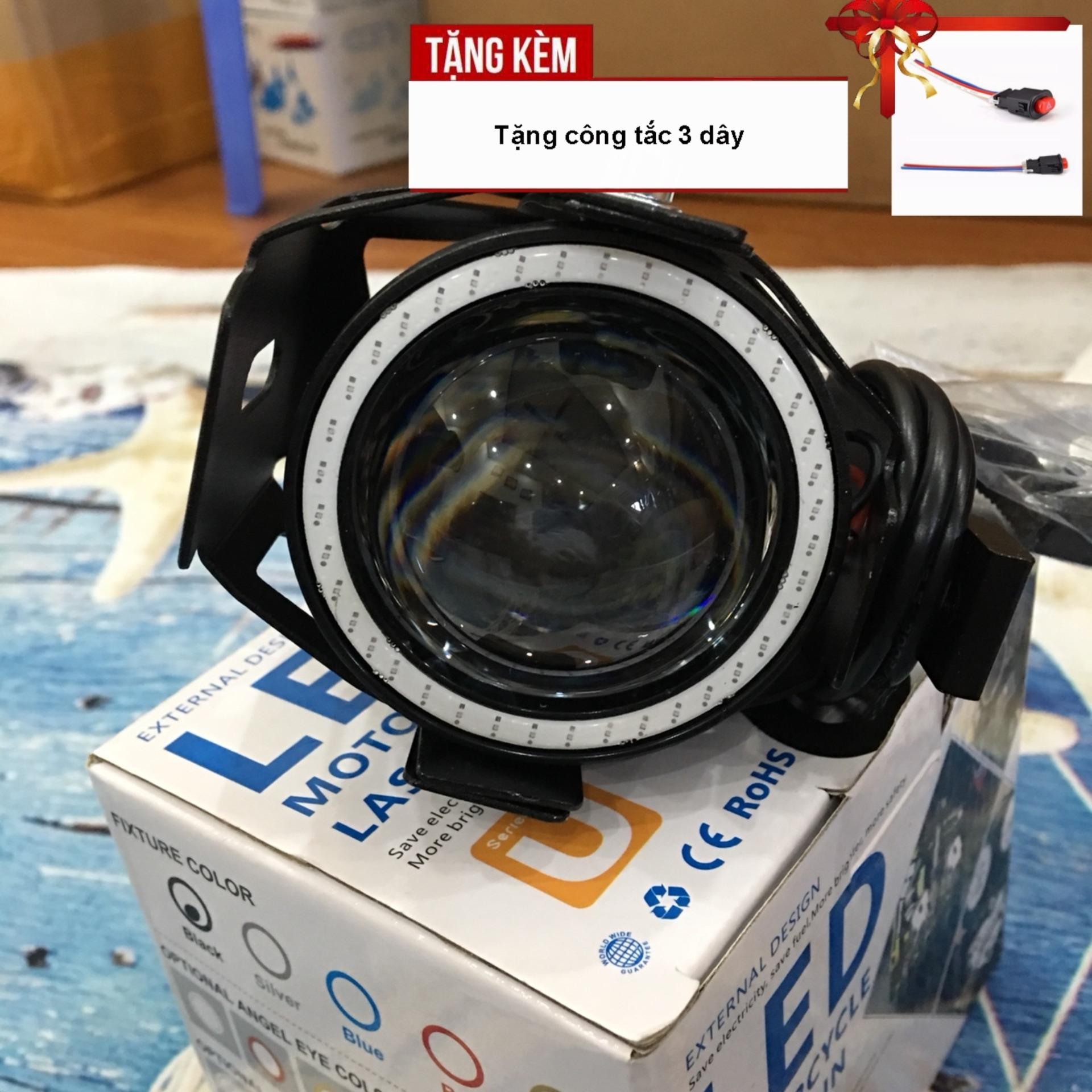 [TẶNG CÔNG TẮC 3 DÂY CHUYỂN ĐỔI] Đèn bi cầu LED U7 ( có viền led)   siêu sáng lắp đặt xe máy, ô tô   A88-U7-35