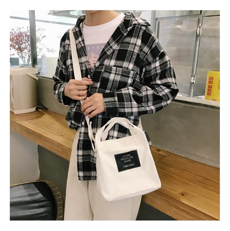 Túi Tote Túi Vải Nữ Túi Đeo Chéo Nữ Hàn Quốc Bằng Vải Dù Nhiều Màu - Trắng