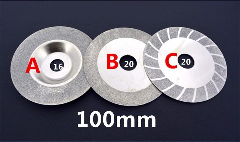 Bộ 3 Đĩa cắt,Đá mài kim cương 100mm