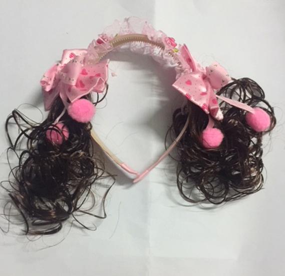 Cài tóc có tóc giả cho bé gái