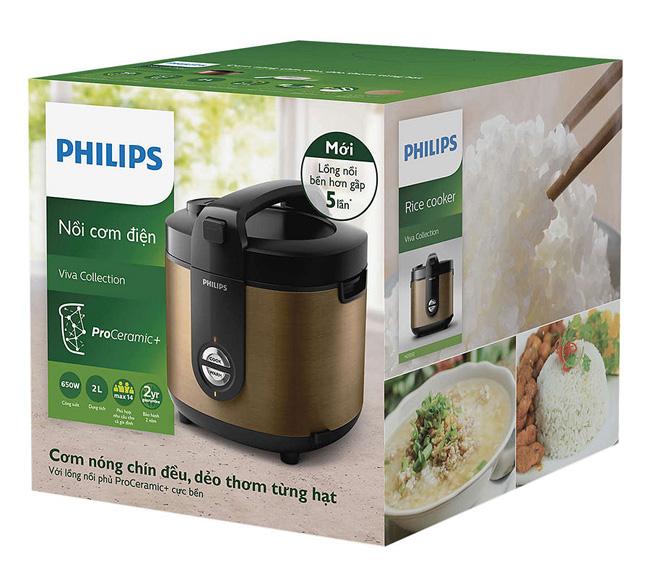Nồi cơm điện nắp gài Philips HD3132/68 (Vàng Đồng)