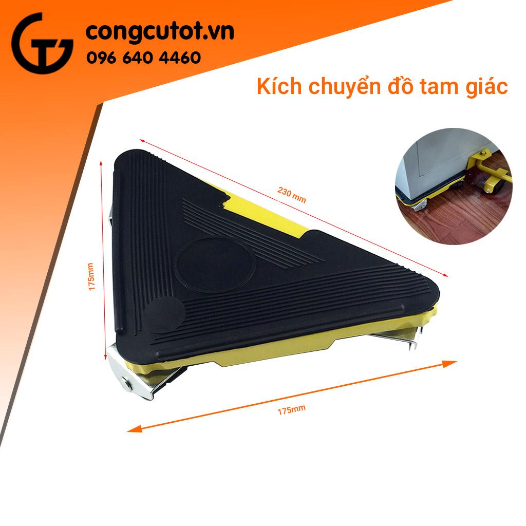 Bộ dụng cụ nâng và di chuyển đồ tam giác 40 bánh, bằng sắt