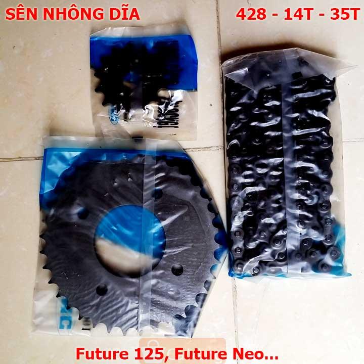 Sên nhông dĩa xe máy Future 125, Future Neo hàng chính hãng KMC