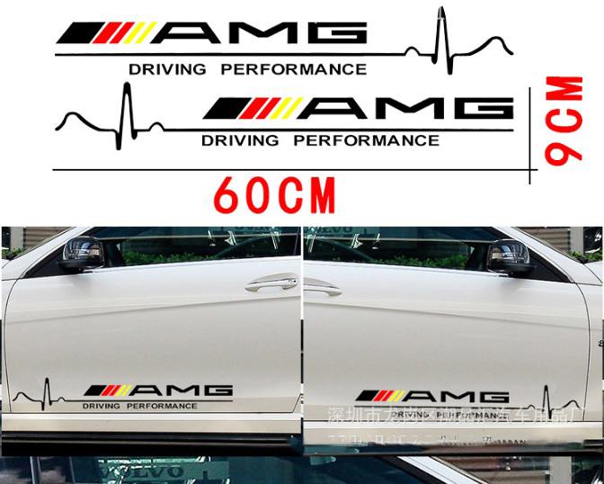 [HCM]Tem dán cửa xe ô tô phong cách AMG 02 (đen)