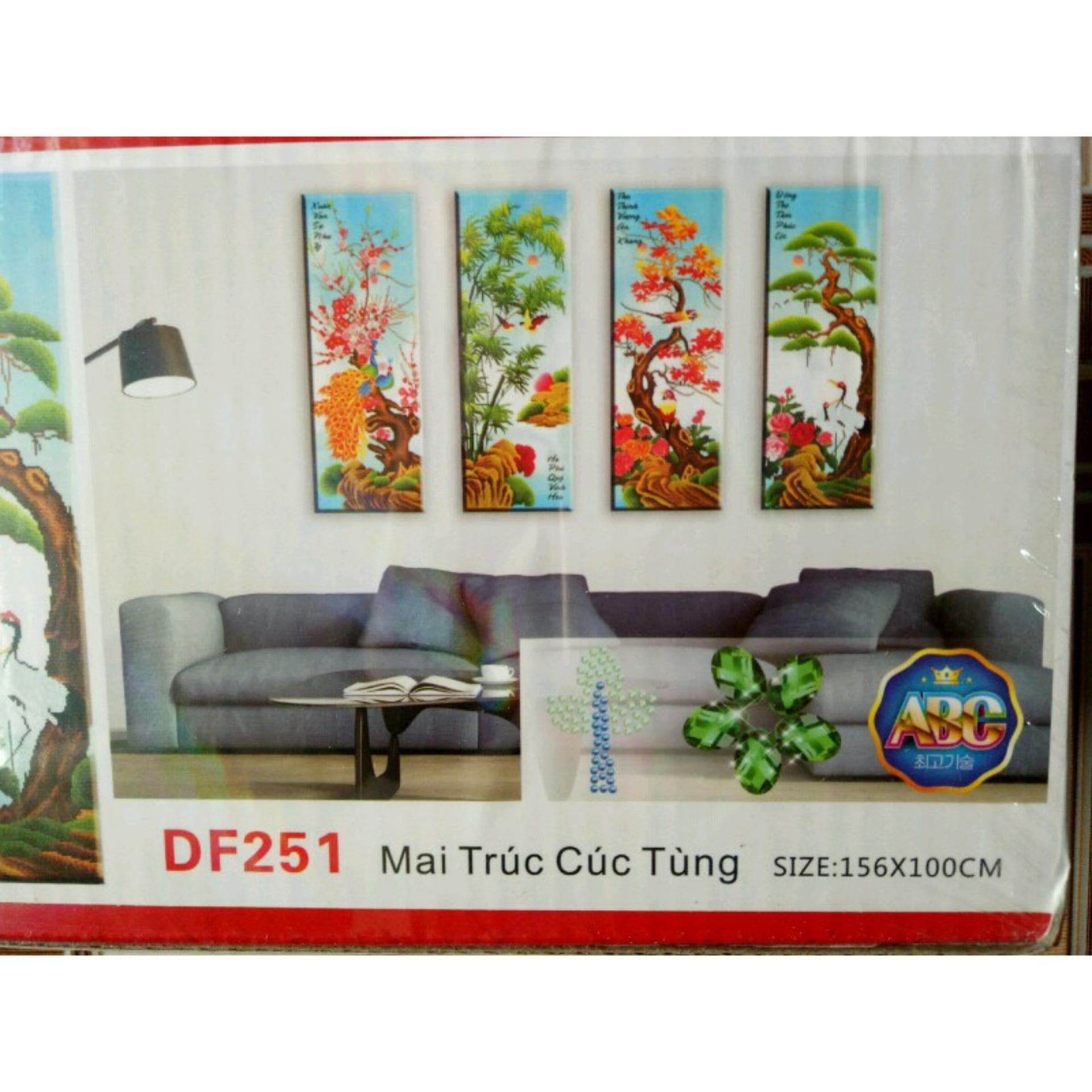 Tranh đính đá Tứ quý DF251-Ngọc Thịnh