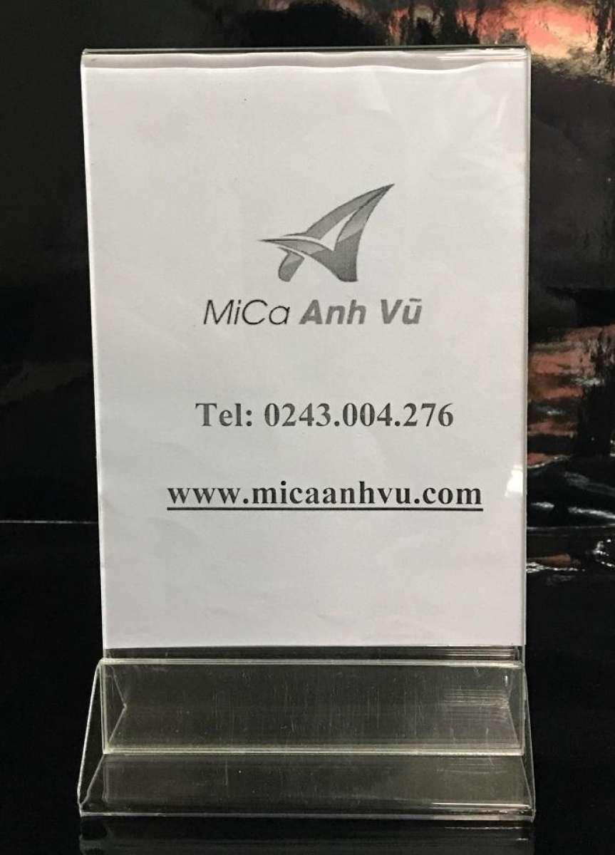 Combo 5 Kệ menu mica A5 đế tam giác rời