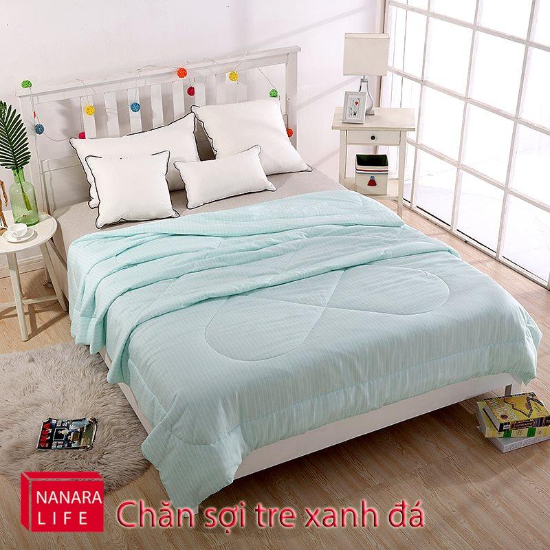 Chăn lạnh sợi tre đơn sắc Nanara Life - Nhật Bản 200x230 (Xanh ngọc)