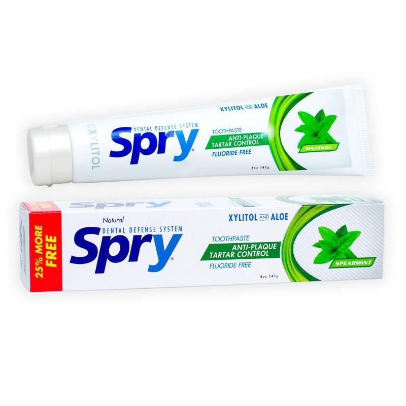 Kem đánh răng Spry, vị Spearmint 141g (Flouride Free)