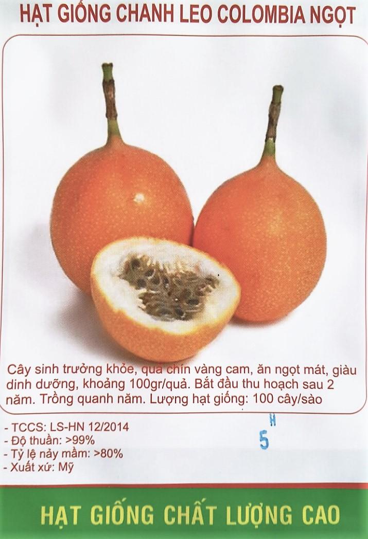 Hạt Giống Chanh Dây Columbia Mỹ   -KLT 05 hạt .