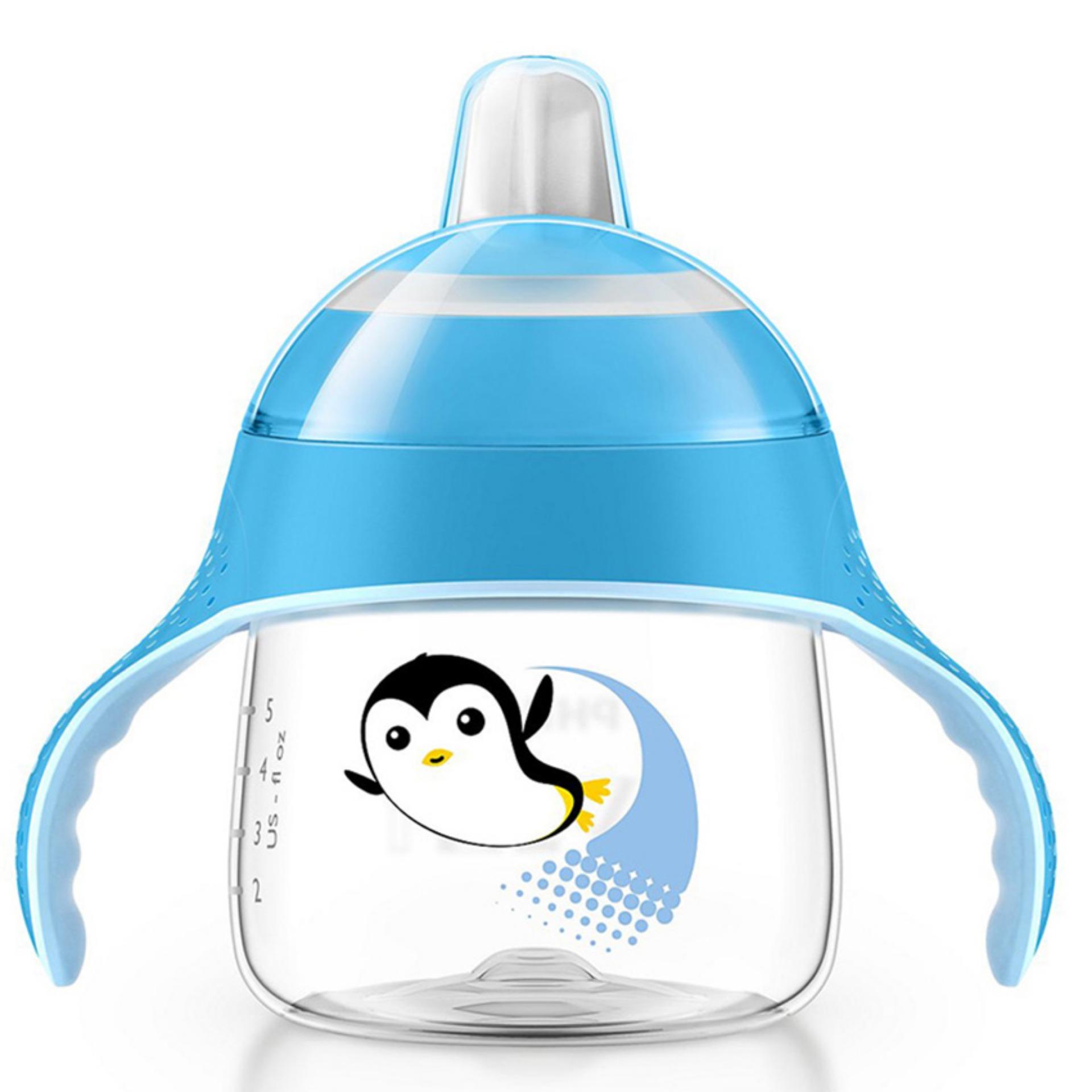 Ca tập uống AVENT ty mỏ vịt cho bé 150ml >6th (xanh)