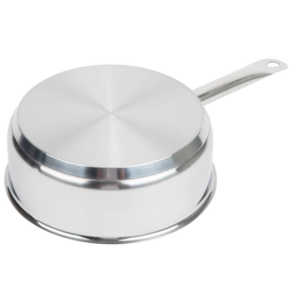 Chảo inox Vollrath 3801 chất lượng Pro kèm nắp, đáy 3 lớp kiểu sandwich - Thương hiệu Mỹ (Trắng)