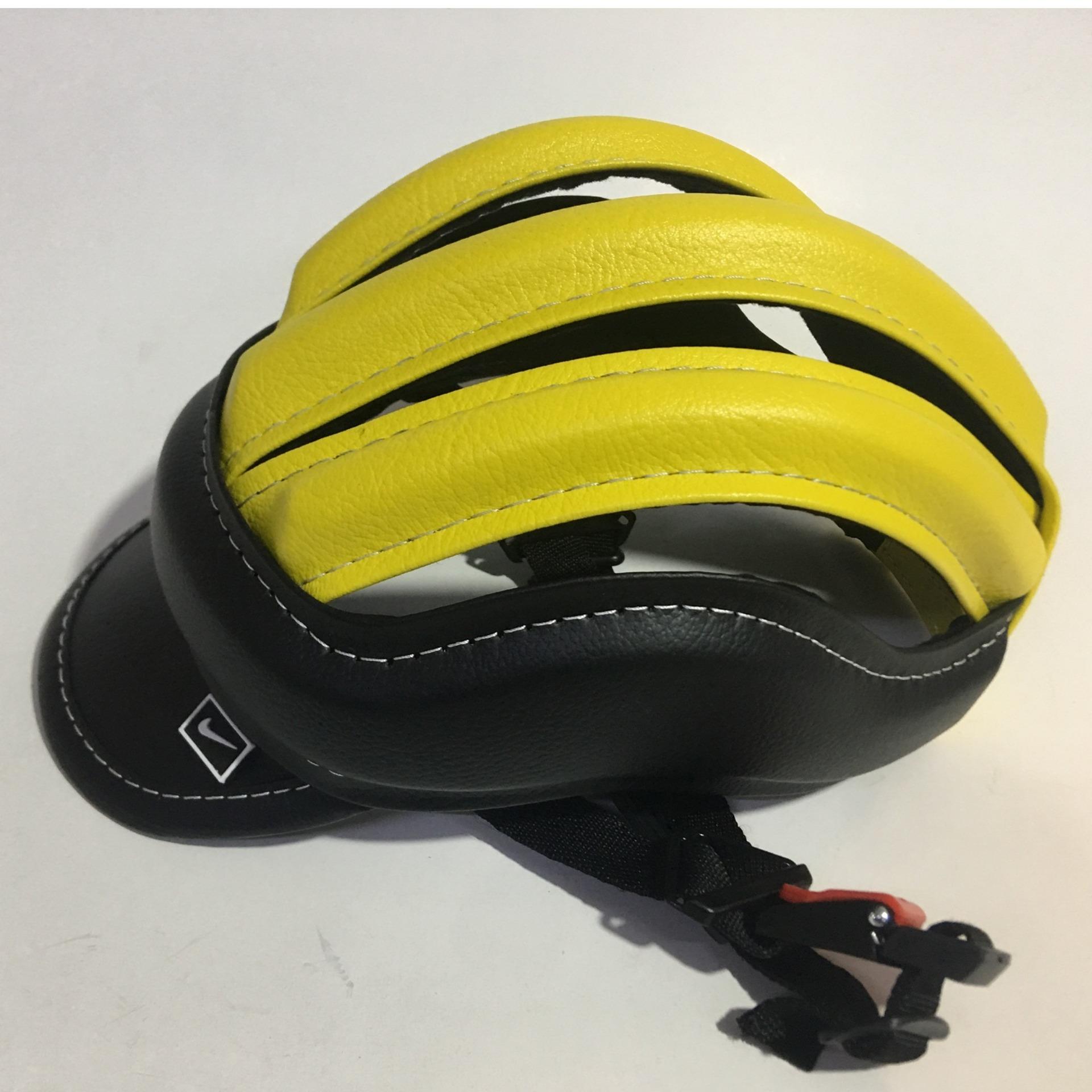 NÓN BẢO HIỂM 3 SỌC (ĐEN+VÀNG)