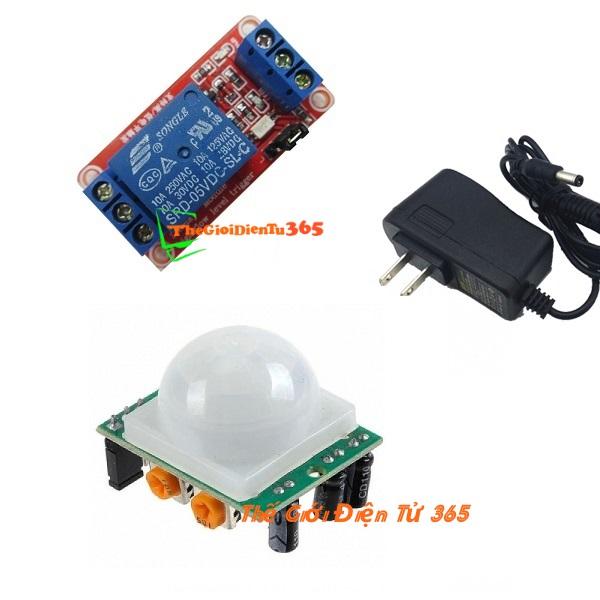 Bộ Combo Bật Tắt Thiết Bị Sử Dụng Cảm Biến Chuyển Động HC-SR501