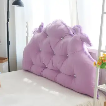 Korean Style Bedside Cushion Princess Bed Backrest Solid Color