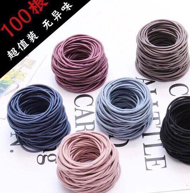 Combo 100 dây buộc tóc nữ cao cấp