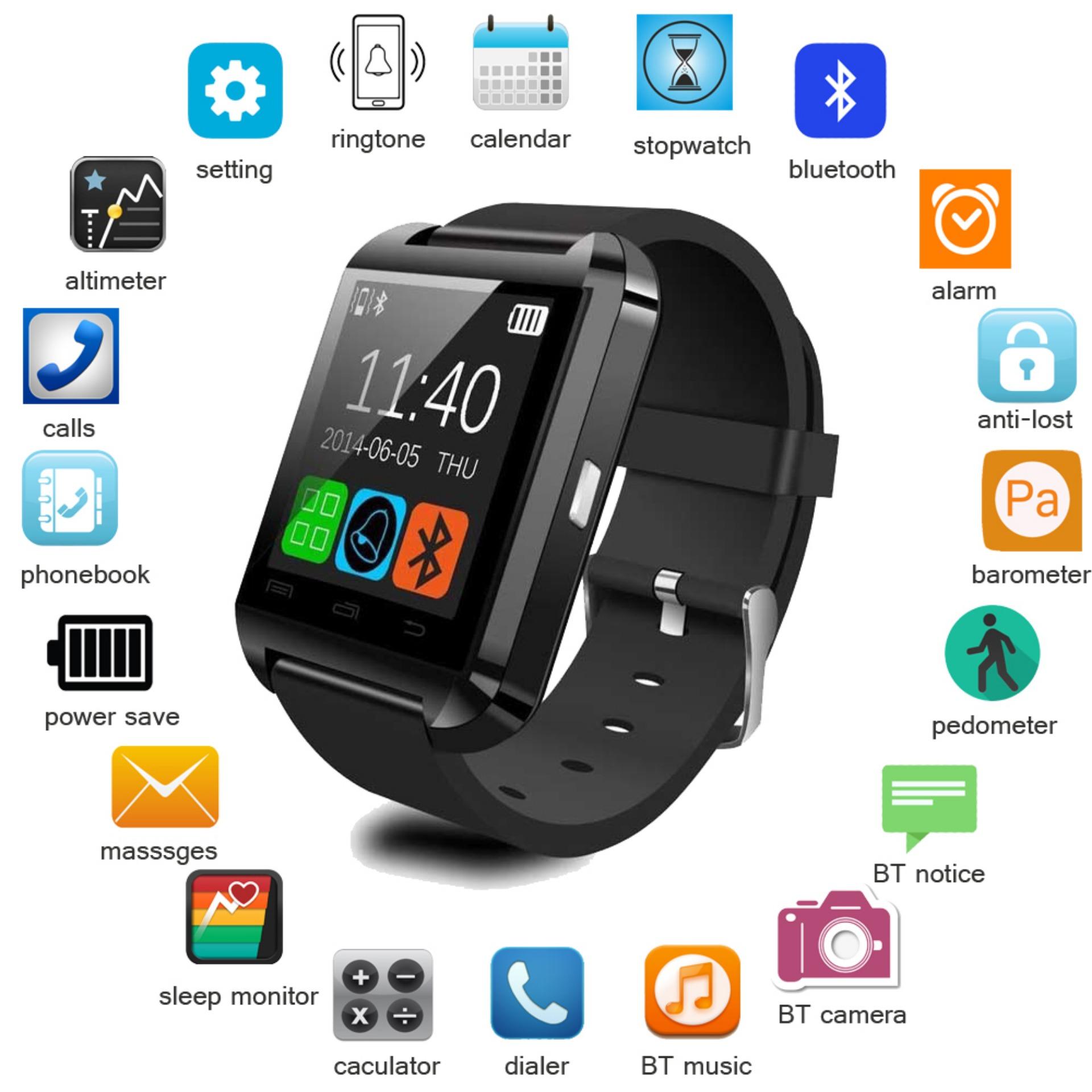 Đồng hồ thông minh smartwatch PeepVN U80 (Đen)