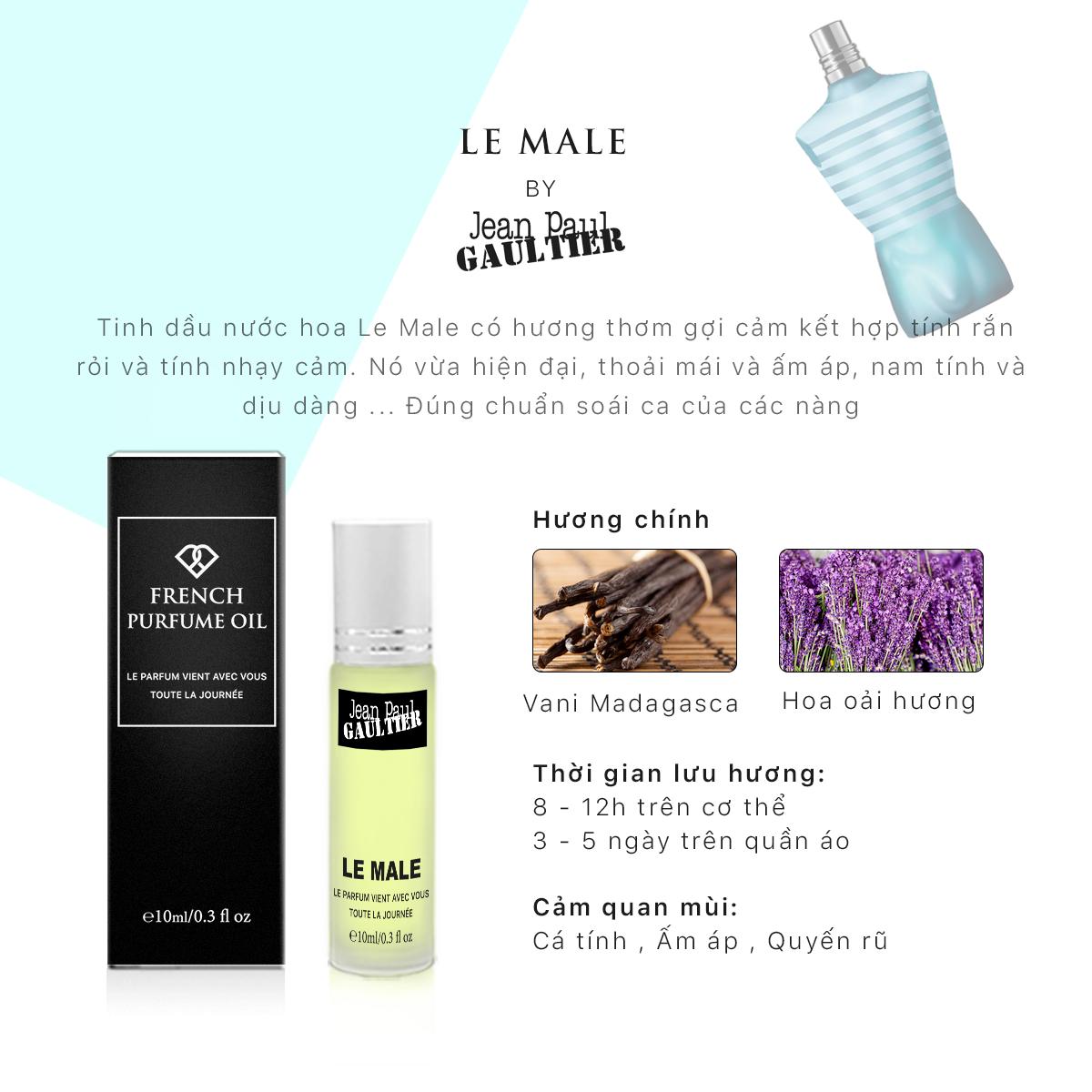 [THƠM CẢ NGÀY] - Tinh dầu nước hoa Le Male