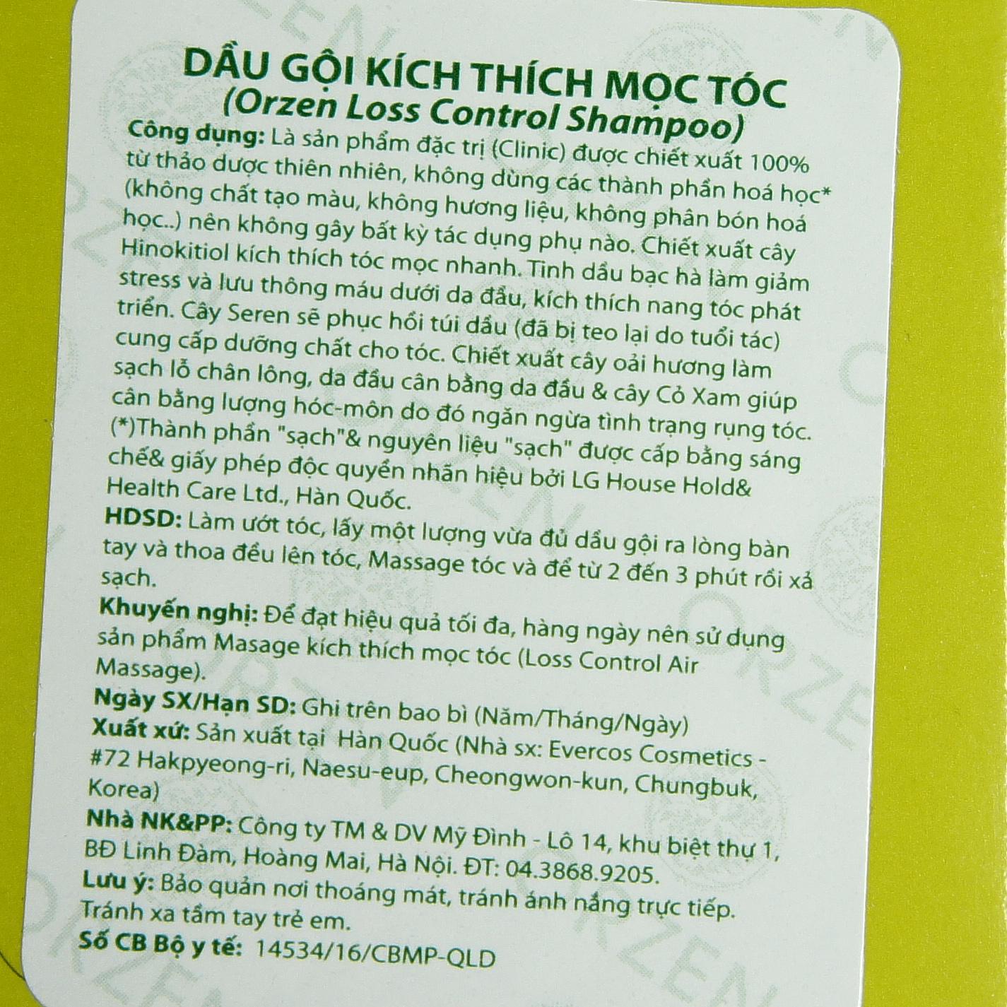Dầu gội kích thích mọc tóc – Orzen Loss Control Shampoo