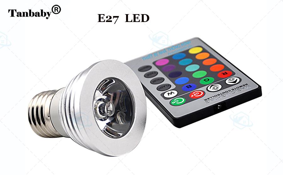 Đèn led đổi màu điều khiển từ xa 3WRGB