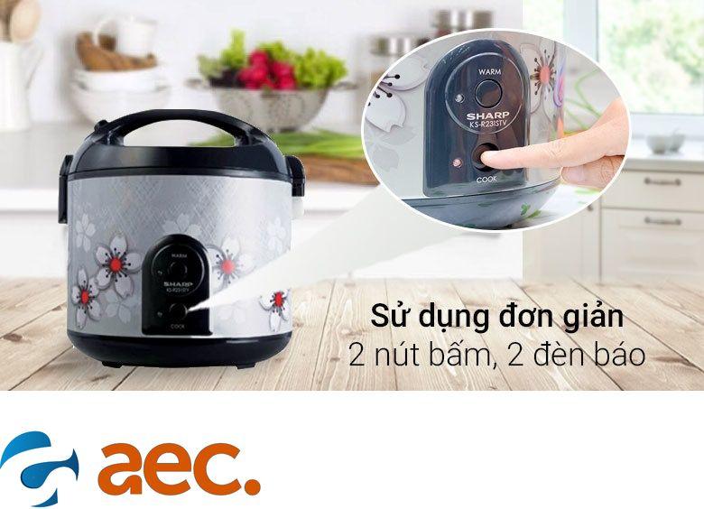 Nồi cơm điện Sharp 2.2 lít KS-R231STV