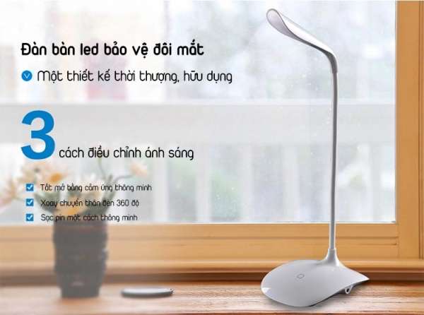 Đèn LED pin sạc cảm ứng để bàn (L014001)
