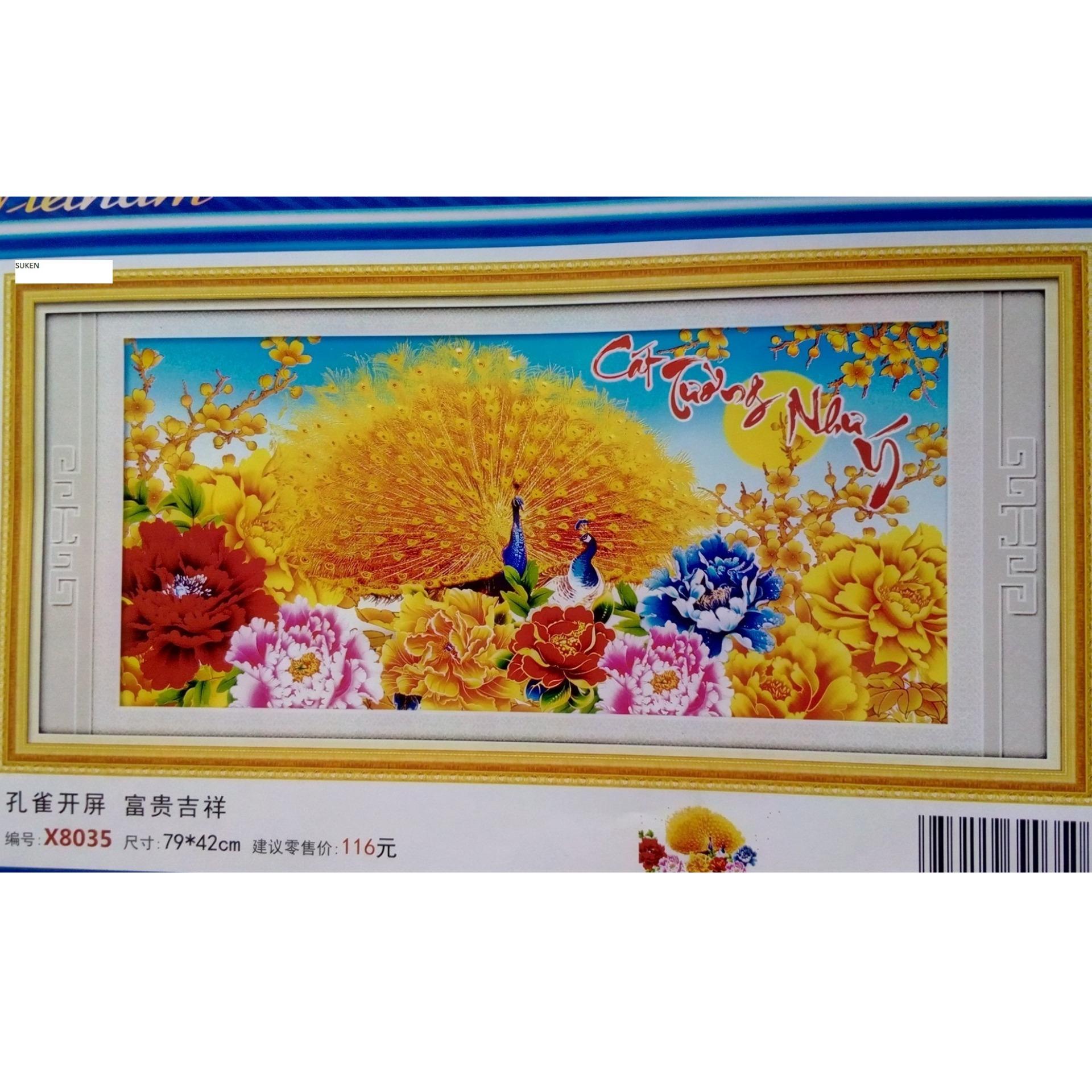 X8035 Tranh thêu chữ thập cát tường như ý