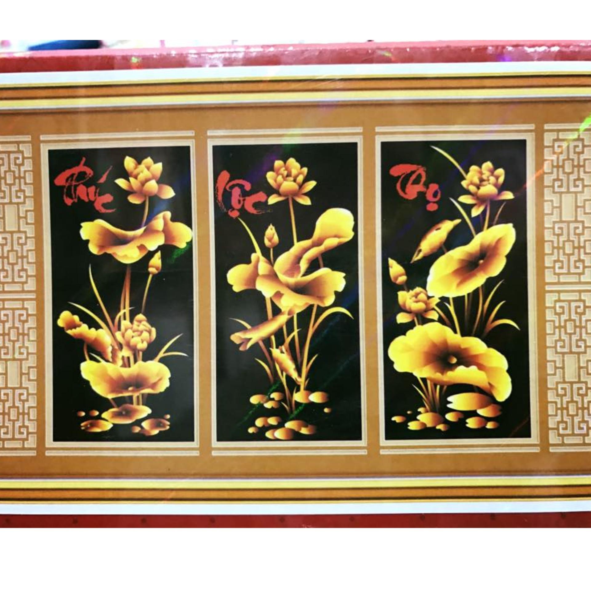 Tranh chấm đá cao cấp Phúc Lộc Thọ DF030-NgocThinhShop