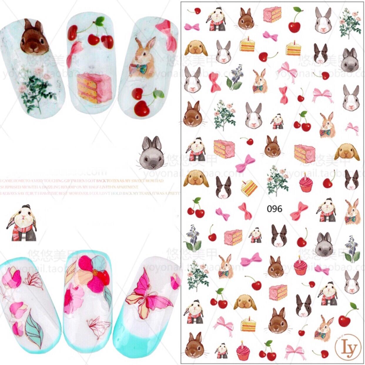 BỘ 2 TẤM STICKER DÁN MÓNG TAY CARTOON