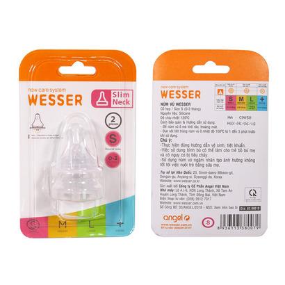 Núm ti Wesser cổ hẹp siêu mềm size S/M/L/+ (giá bán 1 chiếc)