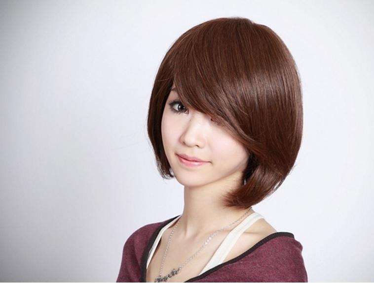 [HCM]Tóc Giả Nữ Hàn Quốc Mái Xéo ADORA - TG87