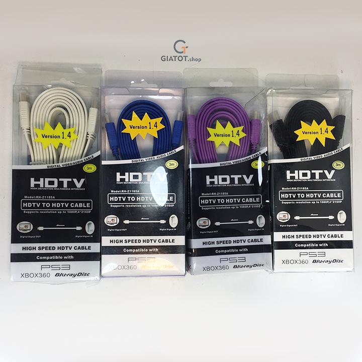 Cáp kết nối HDMI 3m chống nhiễu từ cao cấp (Nhiều màu)