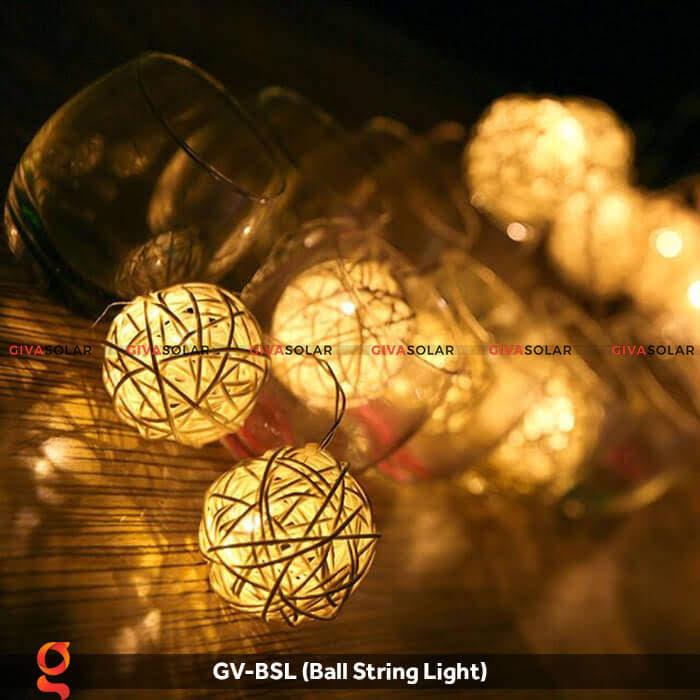DÂY ĐÈN LED QUẢ CẦU MÂY DÙNG TRANG TRÍ GV-BSL